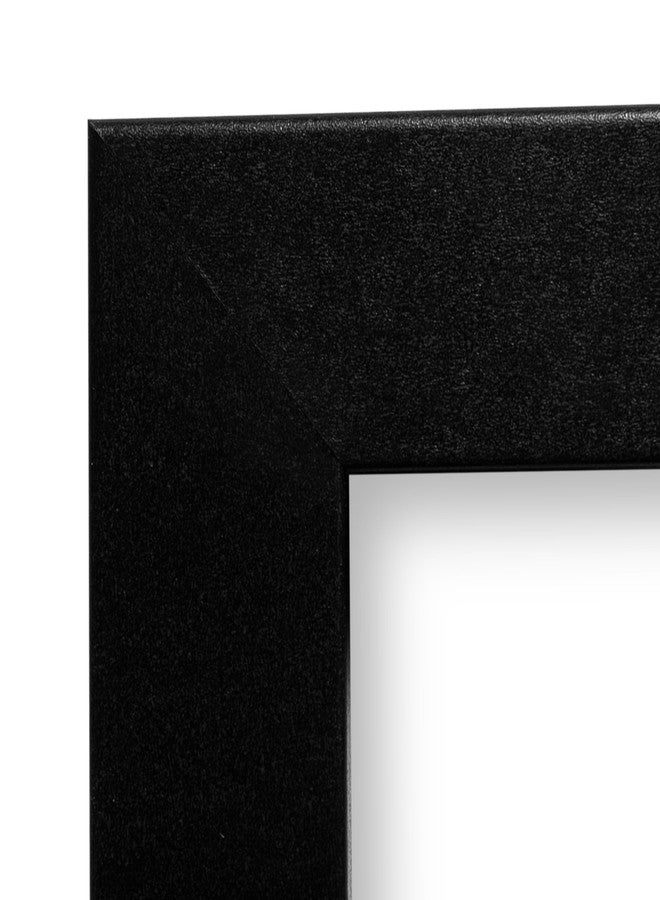 US Art Flat Black 12x17 Picture Frame - Handmade American Flat 1" Wide Engineered Wood Frame for Wall Décor with Preinstalled Hangers and UV Blocking Plexiglass, 12x17 Frame - Image 4
